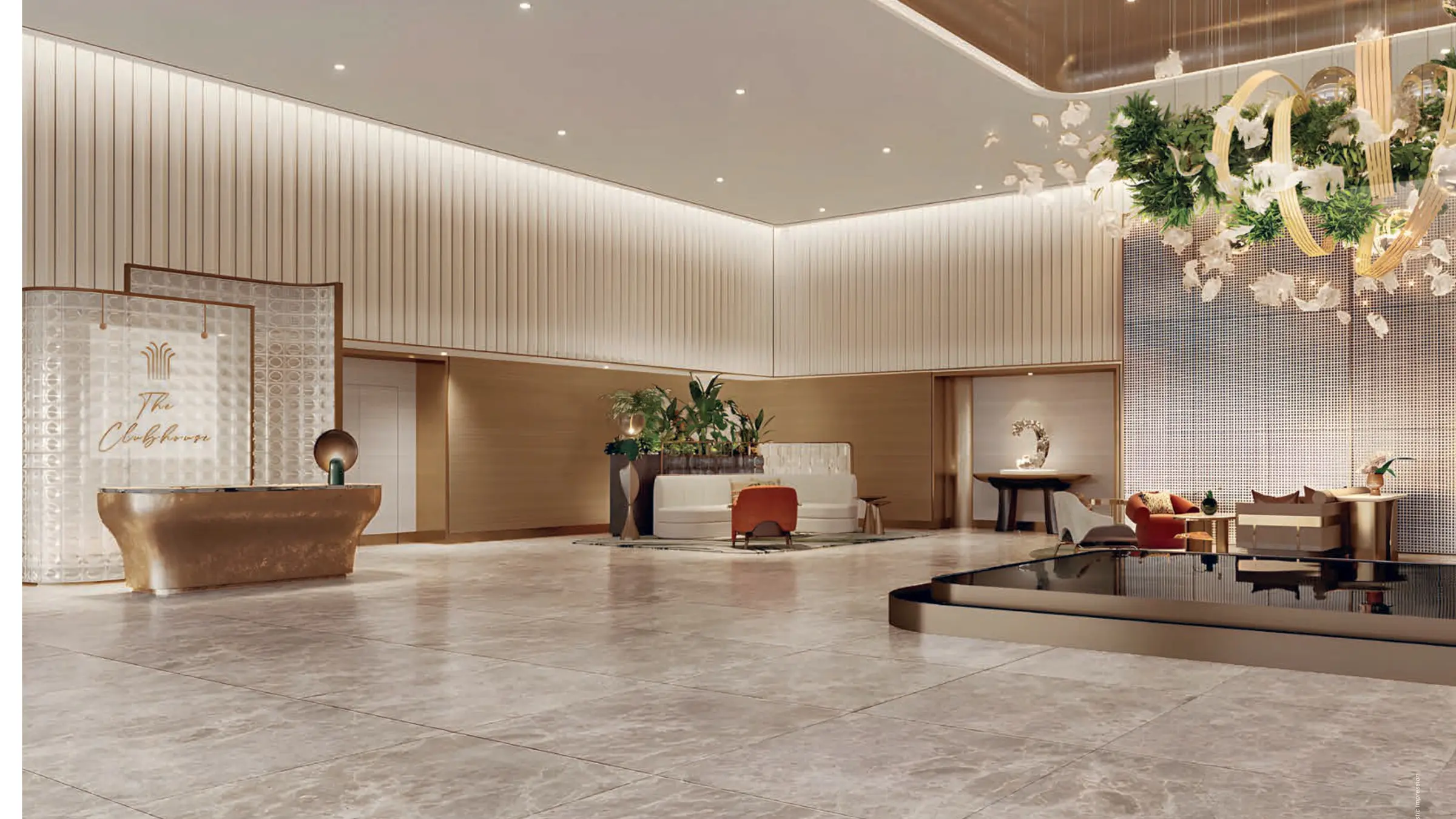 Clubhouse lobby at The Cascades Neopolis